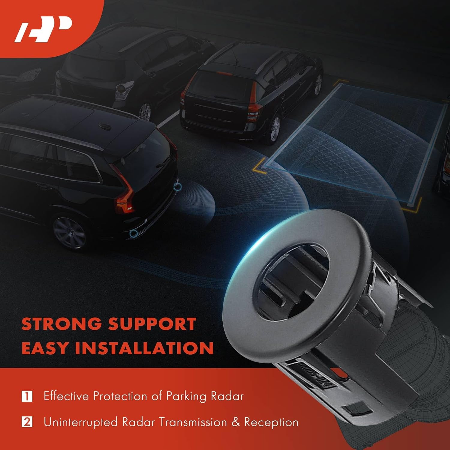A-Premium Rear Inner Left or Right Parking Assist Sensor Retainer Bezels | Compatible with Ram Models - 1500 2014-2023, 1500 Classic 2019-2023, Easy to Install