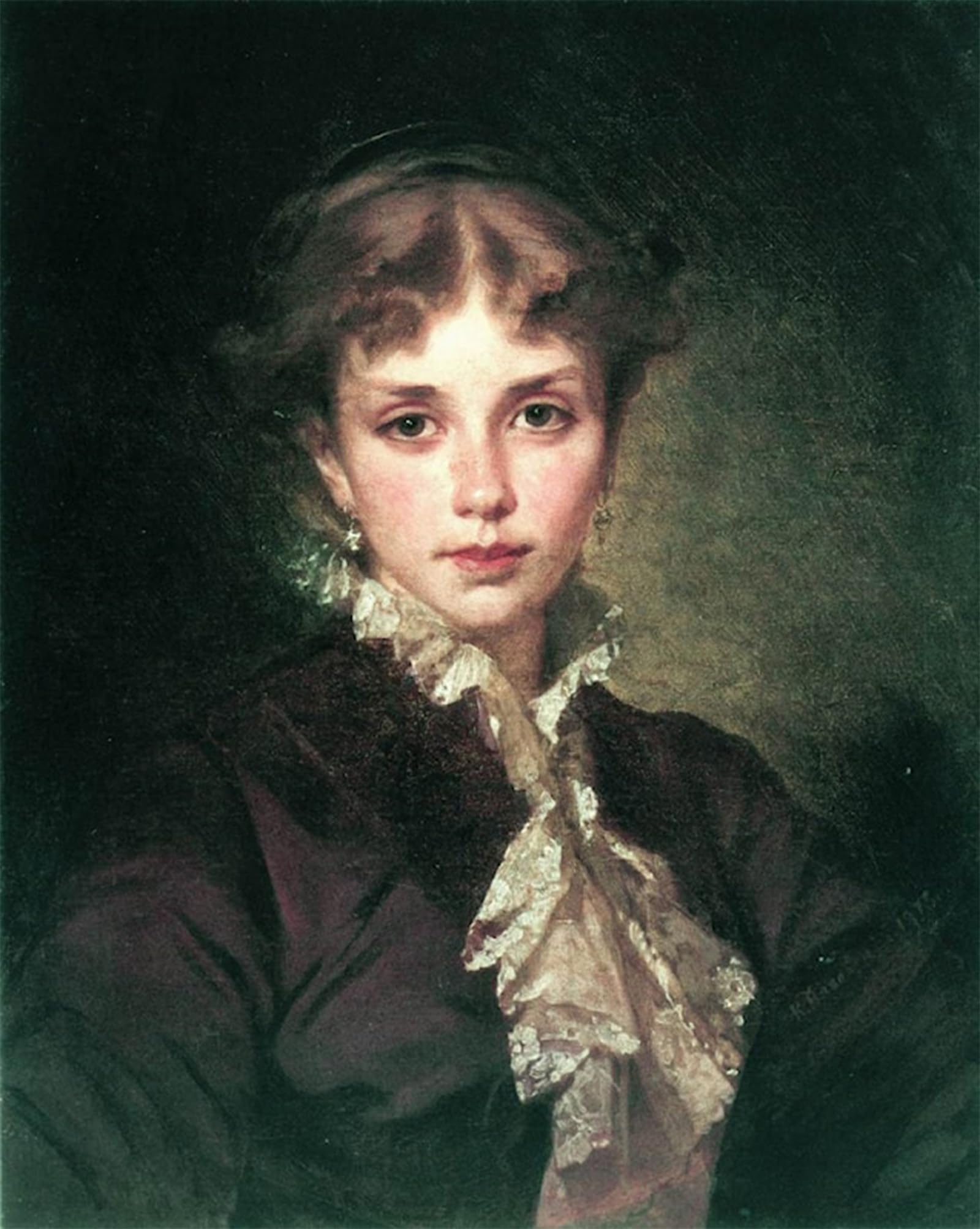 ARTXLXXBN Famous Painting Art Wall Decor Abstract Art Picture Portrait of a Woman by Konstantin Yegorovich Makovsky Animal Pictures for Home Decor 60x90cm