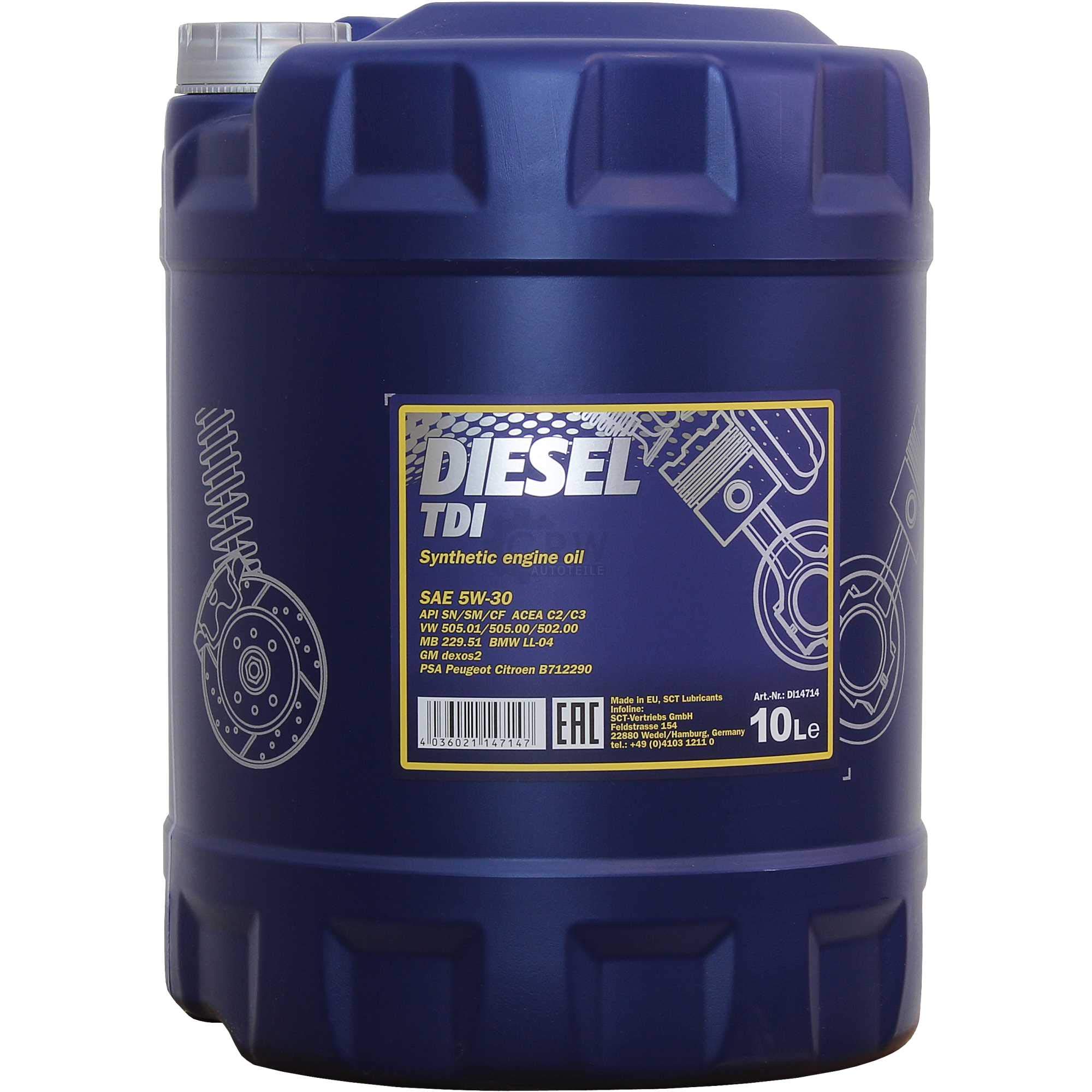 Olio motore MANNOL Diesel TDI 5W-30 2 x motore Doctor ADDITIV 10L