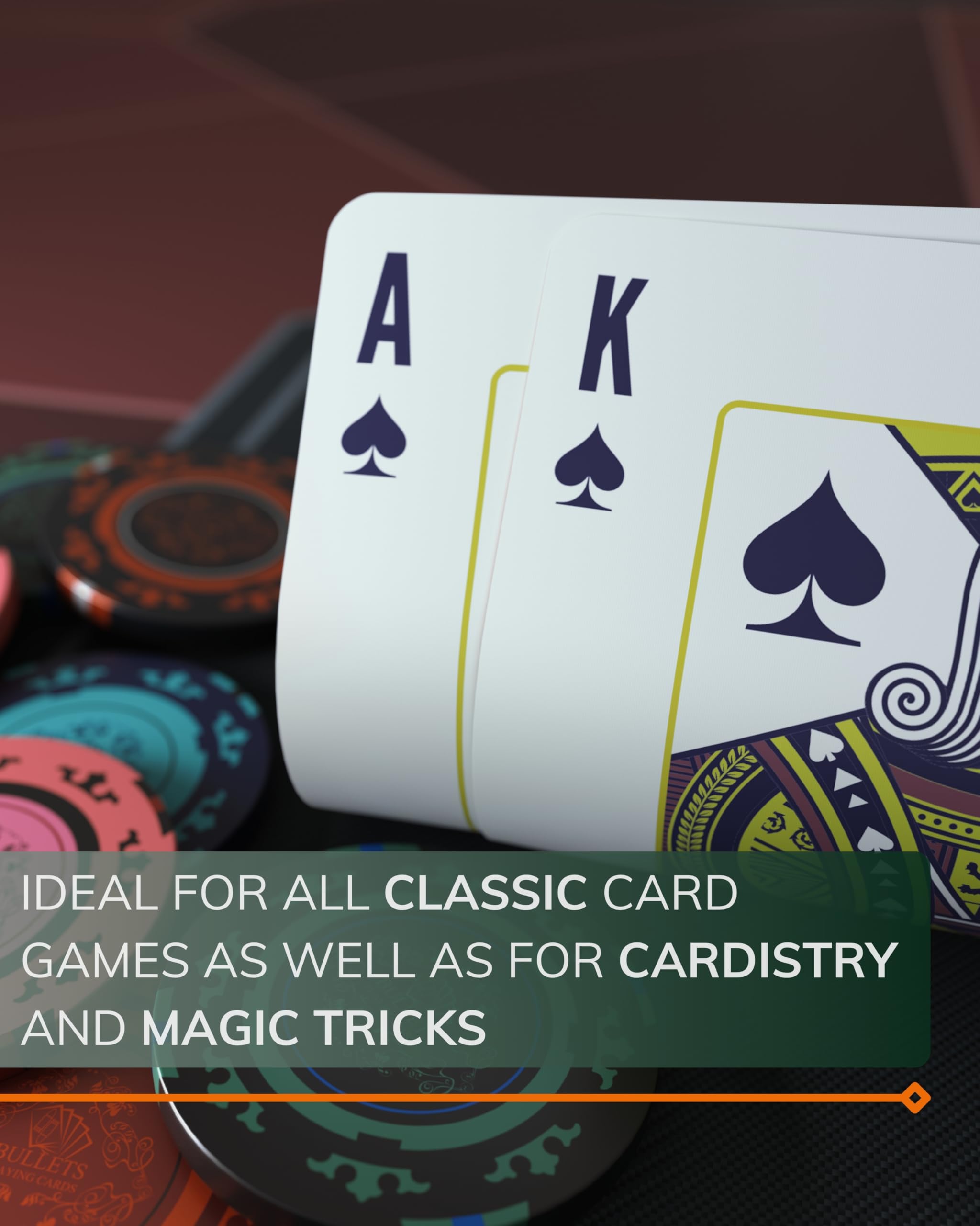 Bullets Playing Cards, Playing Cards, Dazzle Cards, Cardistry, 52 Cards incl. 2 Jokers, Magic Cards, (Green) - Image 3
