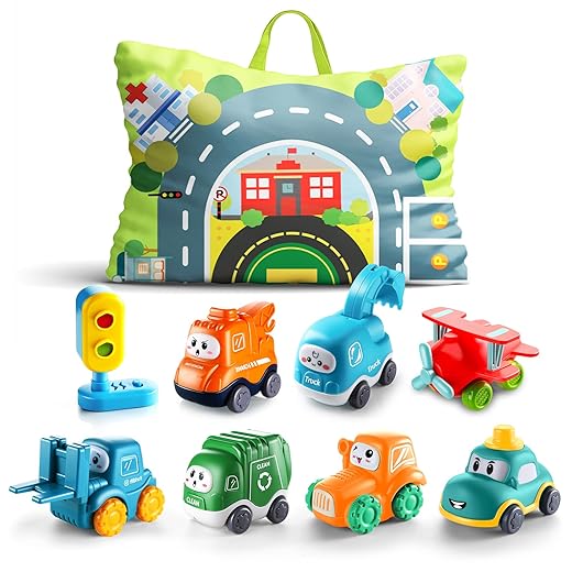 ALASOU Baby Truck Car Toys with Playmat/Storage Bag|1st Birthday Gifts for Toddler Toys Age 1-2|Baby Toys for 1 2 Year Old Boy|1 2 Year Old Boy Birthday Gift for Infant Toddlers