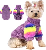 Vista 6 de Suéteres para perros pequeños, hembra, perro macho, suéter, ropa de invierno de forro polar suave para mascotas, niños y niñas, sudaderas mullidas