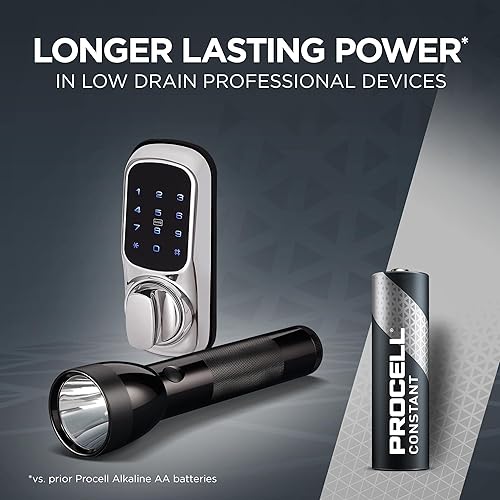 Miniatura 4 de PROCELL Pilas alcalinas AA constantes de larga duración (paquete de 144) 10 años de vida útil, paquete de valor a granel para dispositivos