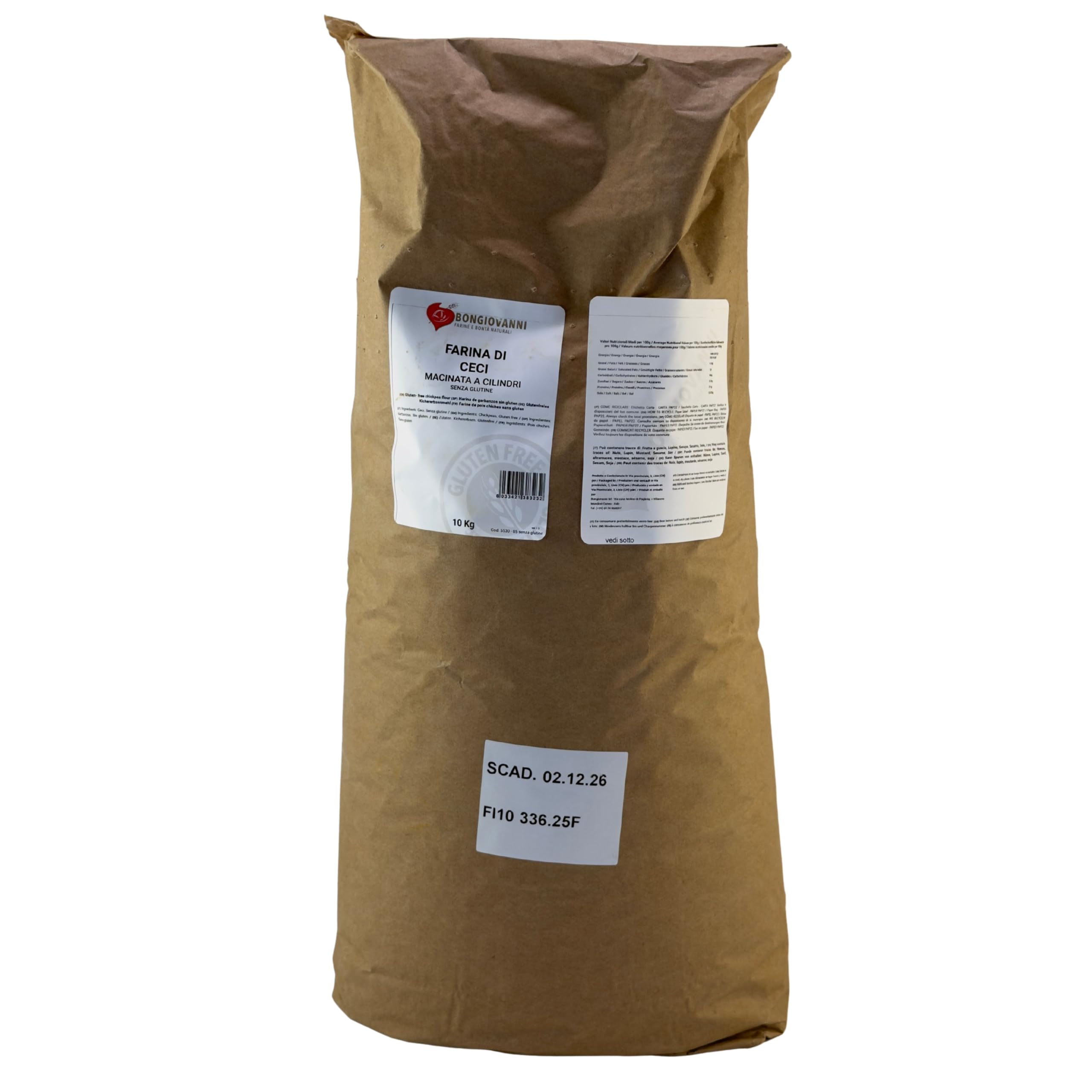 BONGIOVANNI Bontà Naturali Farina di Ceci Senza Glutine 10 kg