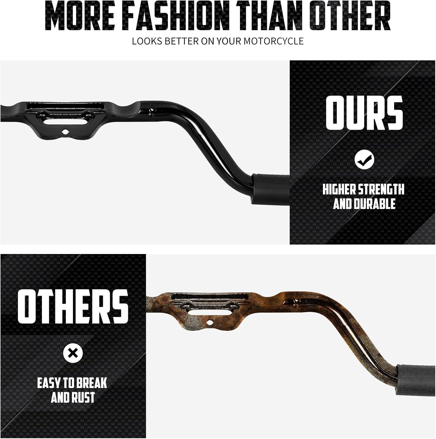 Highway Engine Guard Crash Bar Protector Fit for Harley Softail Breakout Street Bob Fat Boy Fat Bob Low Rider Heritage FXBR FXFB FXLRS 2018-2024 (Gloss Black)