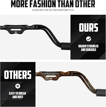 Highway Engine Guard Crash Bar Protector Fit for Harley Softail Breakout Street Bob Fat Boy Fat Bob Low Rider Heritage FXBR FXFB FXLRS 2018-2024 (Gloss Black)