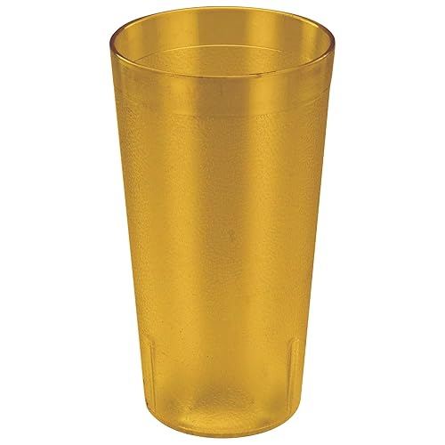Winco Vasos Pebbled, 16 onzas, ámbar
