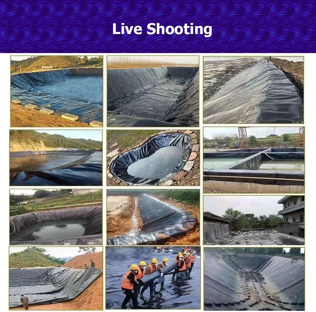 1-14 Wide 5-50 M Long Professional Pond Liners for Water Garden Waterfall Fountain Outdoor Ponds Streams, Easy Cutting Puncture Resistant(1x5m)