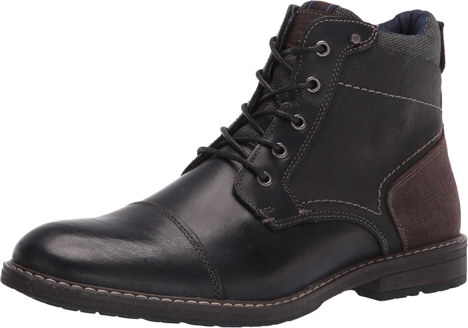 Nunn Bush Men's Fuse Cap Toe Chukka Boot with Side Zipper Easy, Black Multi, 8.5