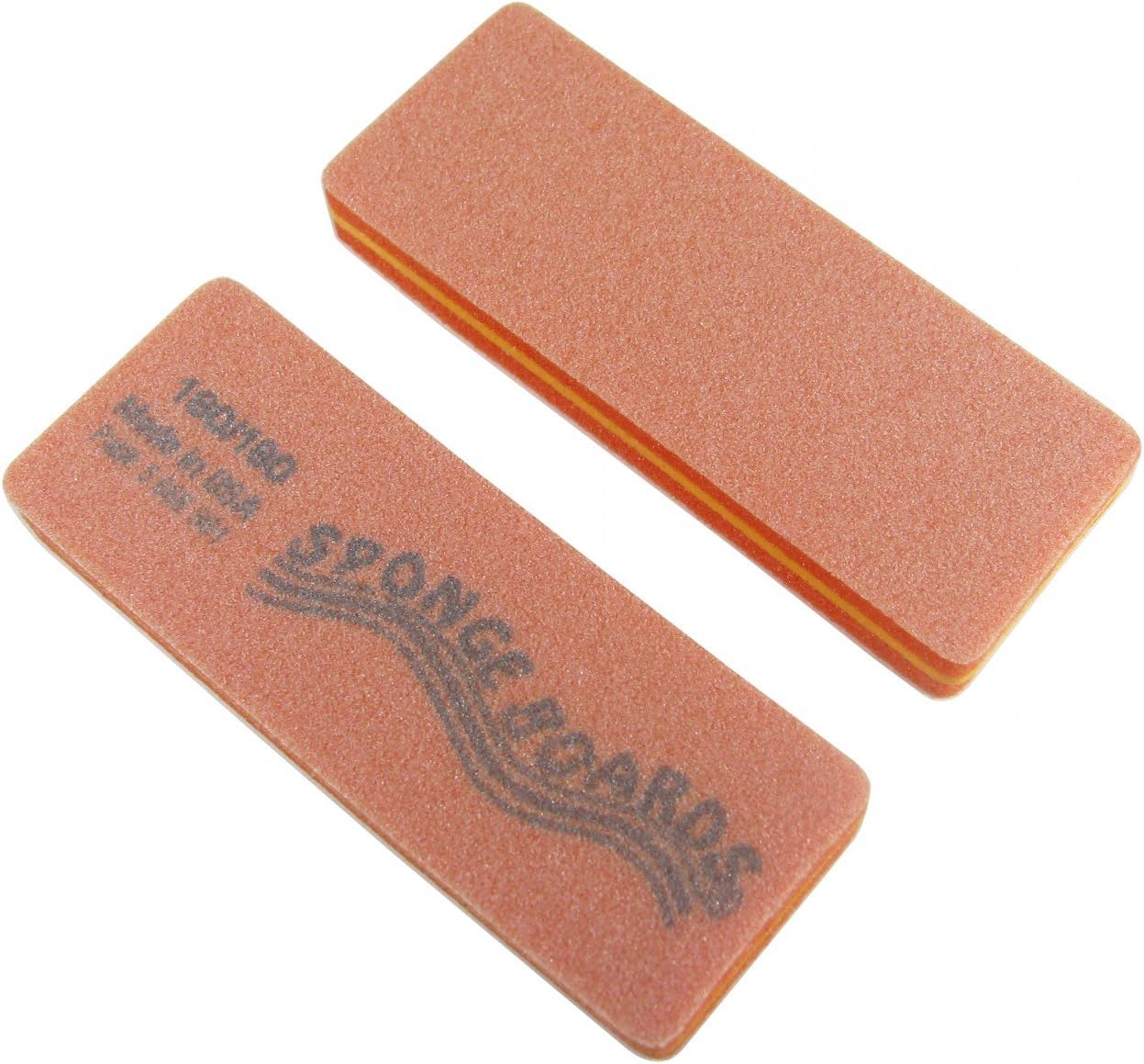 Orange Sponge Board (Medium) Block Shape Nail File 50 Pack