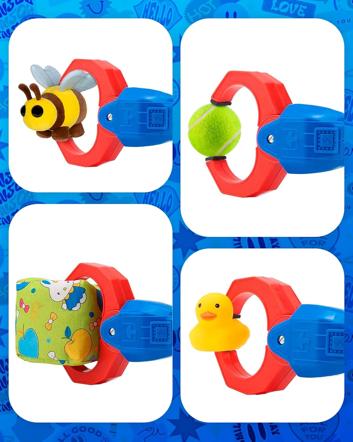 Claw Grabber Toy for Kids, Blue Robot Arm Hand Claw Pickup Tool, 15.7 Inch Flexible Grabber Claw, Interactive Mechanical Hand Toy