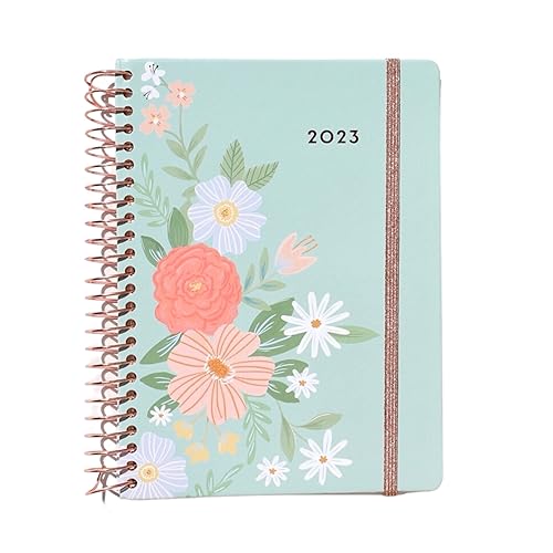 MARYSIA Agenda Green Garden 2023 High quality, hard cover. Rose-gold divider strip. Elastic closure. 4 sticker sheets. No time divisions.