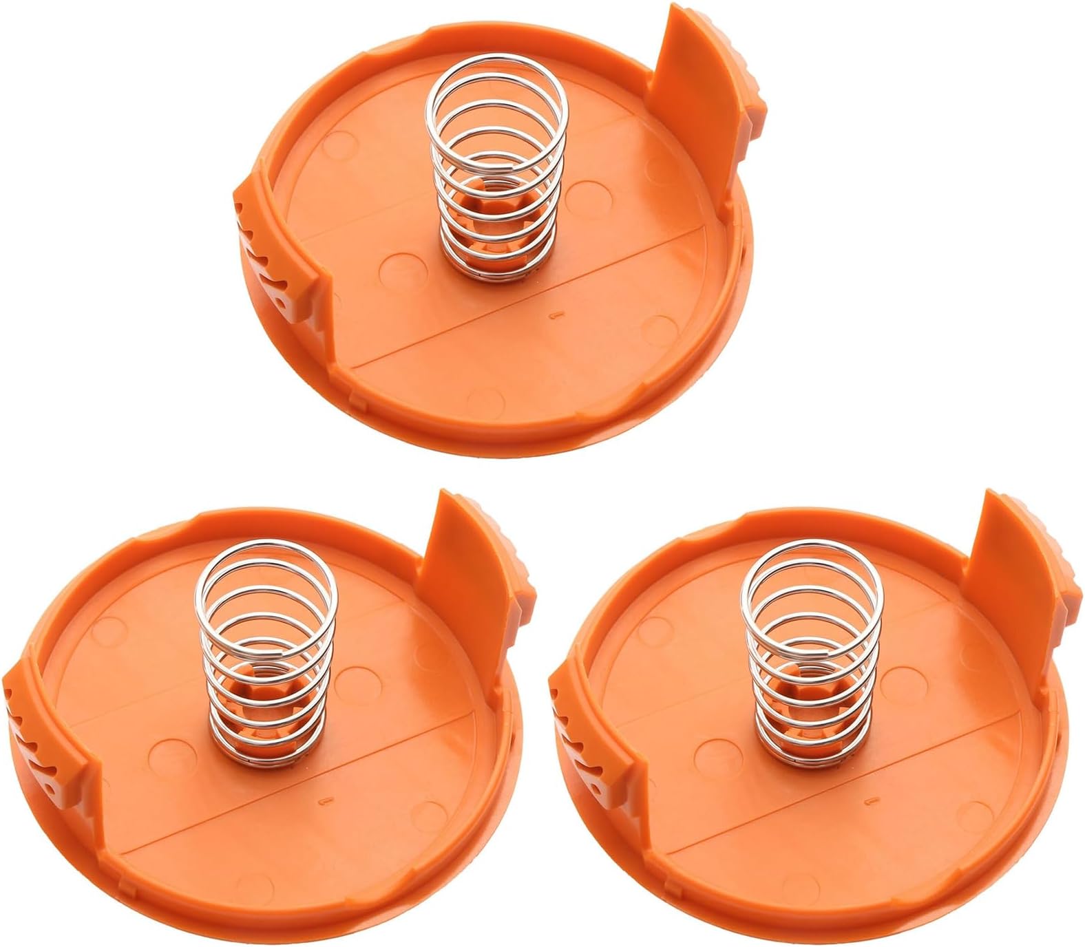 RC-100-P RC100P, 385022-03 Replacement Spool Cover Cap for Black Decker GH600 GH610 GH900 String Trimmers，Weed Eater Cover - Weed Wacker Caps (3 Cap+3 Spring), Red