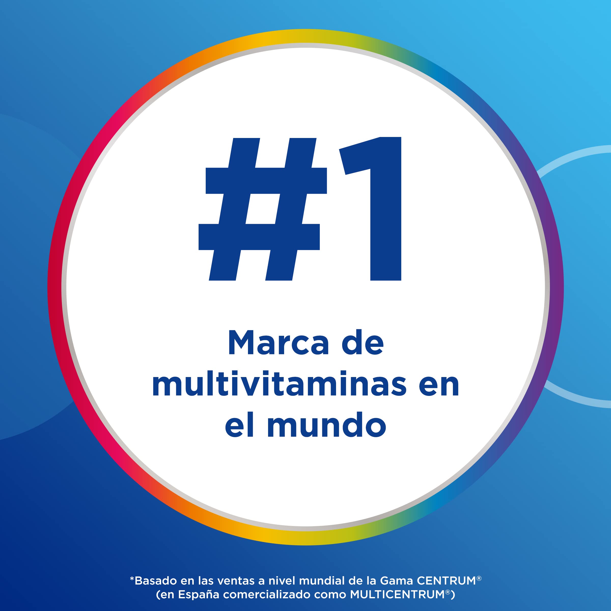 Multicentrum Hombre Complemento Alimenticio Multivitamínico y Multimineral Para Hombres, Con Vitamina C y D, Sin Gluten, 100 Comprimidos