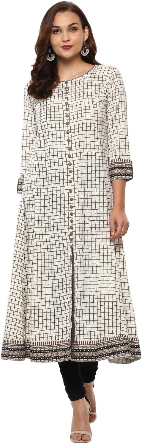Yash Gallery Women Cotton Slub Print Anarkali Kurta for Women