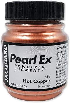 Pearl-Ex Pigment by Jacquard, Creates Metallic or Pearlescent Effect, .5 Ounce Jar, Hot Copper