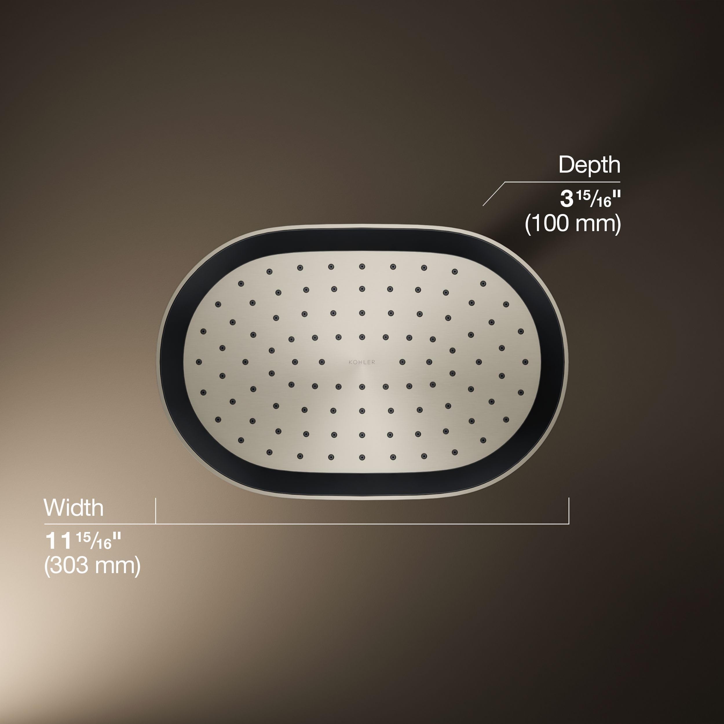 Kohler 26293-G-BN Statement Rainhead Showerheads, Vibrant Brushed Nickel