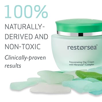 Restorsea Rejuvenating Day Cream Moisturizer for Normal to Oily Skin Firms, Brightens & Evens Skin Tone Reduces Fine Lines, Wrinkles & Dark Spots With VibranseaTM Complex, 1.7oz