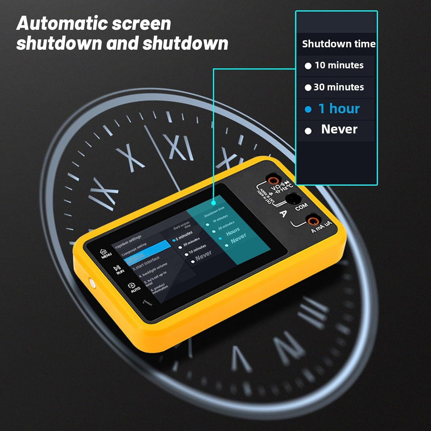 Eujgoov 3 in 1 Digital Multimeter + Oscilloscope + Signal Generator, DM40C 10Hz-60MHz 4.5 Bit Screen for USB Communication Safety Testing