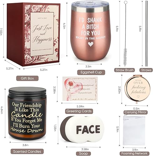 Miniatura 6 de Regalos de cumpleaños para mujeres, mejores amigas, regalos de lujo para mujeres, mamá, mejor amiga, hermana, compañera de trabajo, cesta de regalos