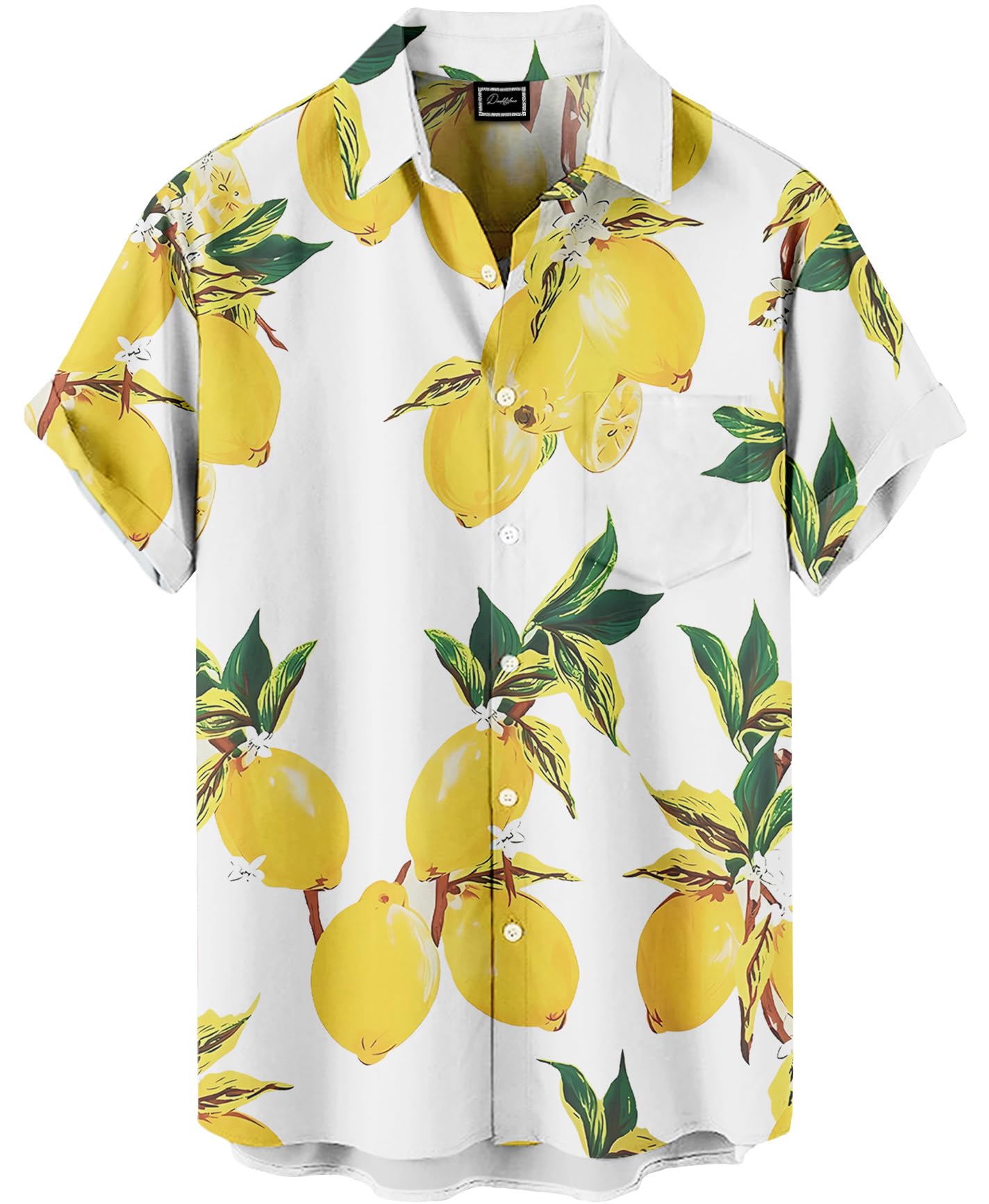 Men's Hawaiian Shirt, Tropical Botanical Fruit, or Animal Print, Short Sleeve Vacation Shirt, Casual Summer Beach