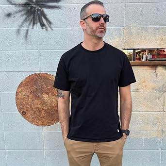 Mens Organic T Shirt Black | Fair Trade T-Shirt | Cotton | Eco Friendly | Plain Black