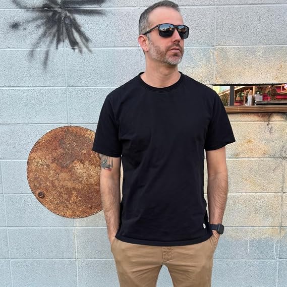 Mens Organic T Shirt Black | Fair Trade T-Shirt | Cotton | Eco Friendly | Plain Black