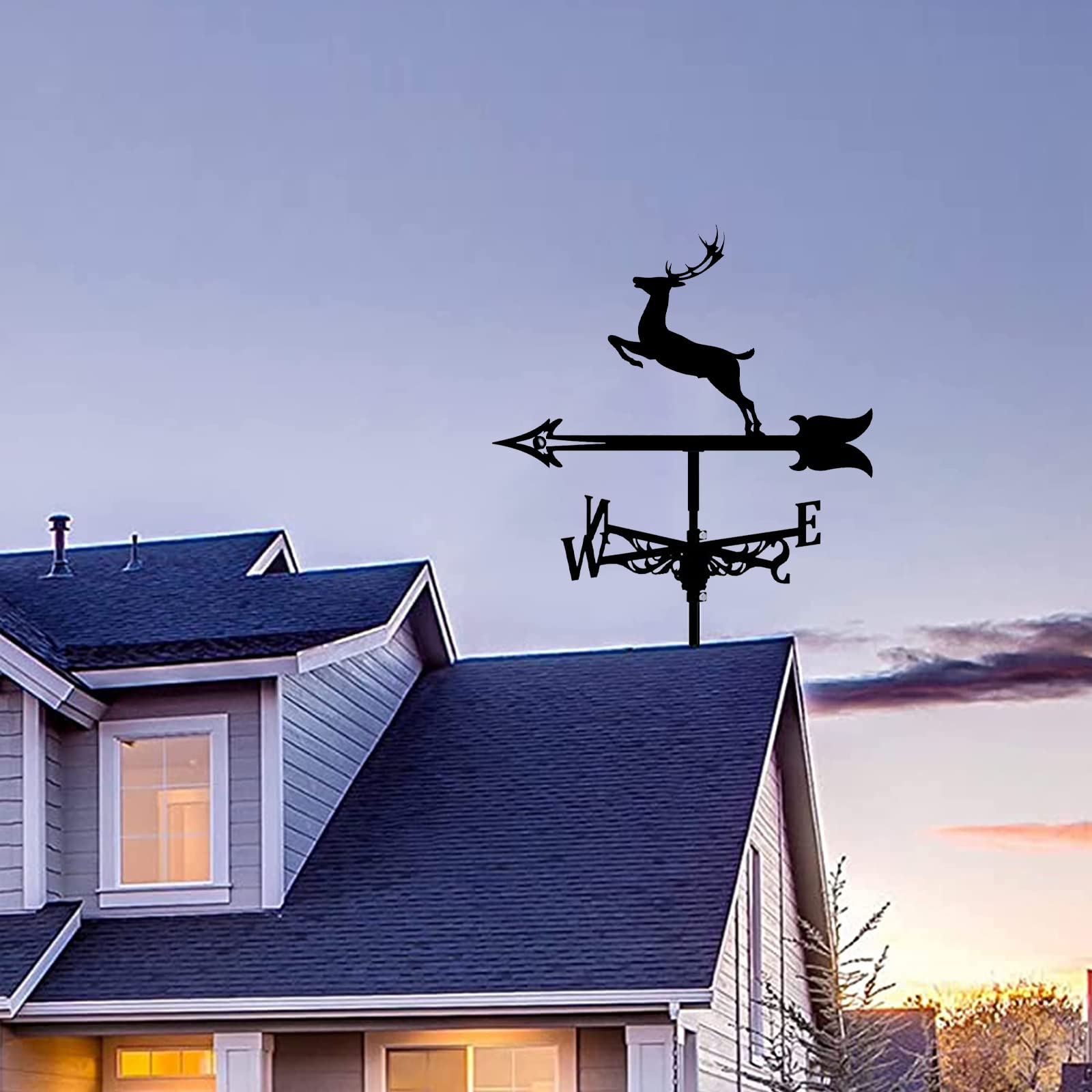 Metal Veleta Herramienta De Medición Indicador De Dirección Del Viento Estaca De Jardin Guardurnaity Ha045090 04