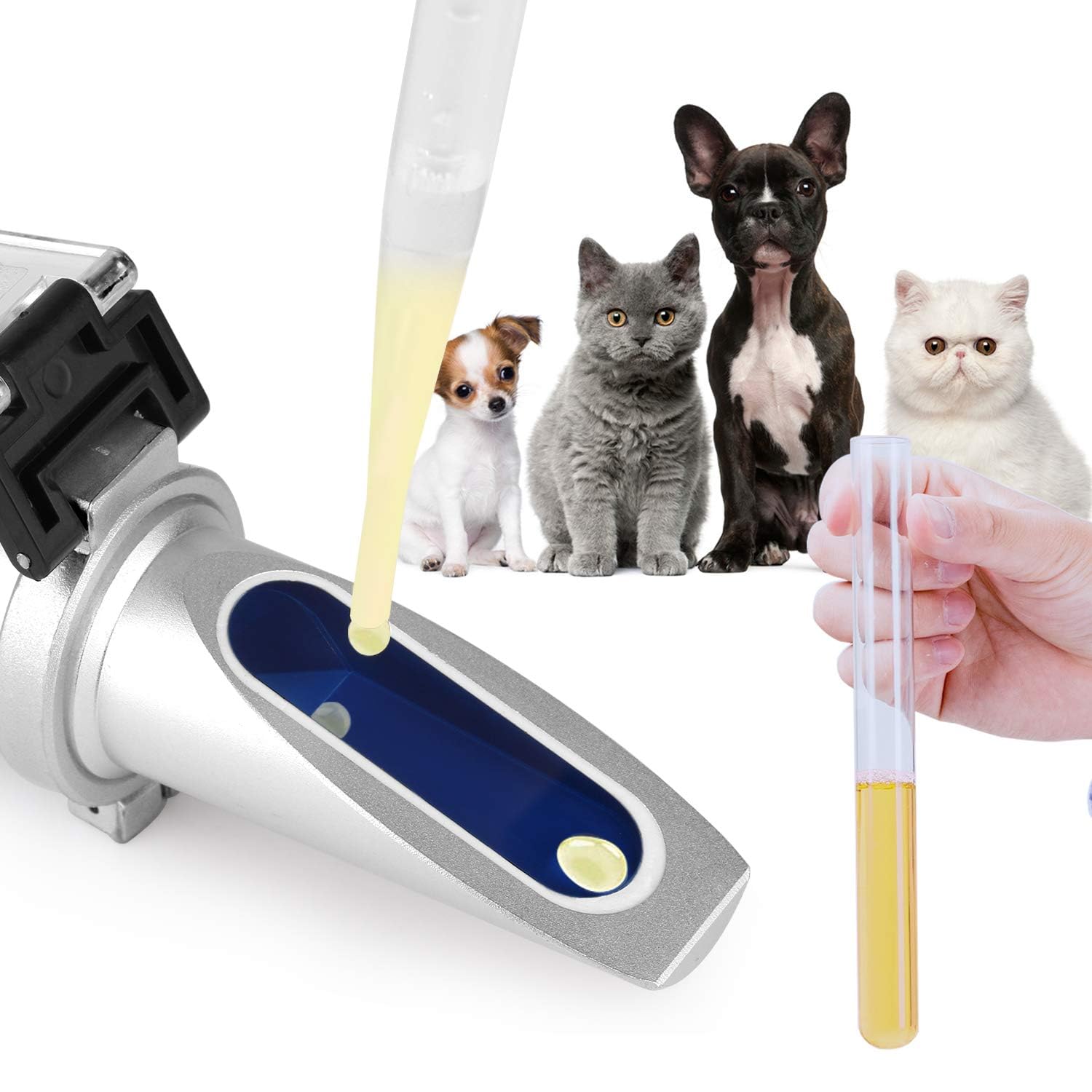 Pet Clinical Refractometer for Dog and Cat Urine SG 1~1.060SG, Serum Protein 2~14g/dl Serum & Plasma Protein Test 2-14g/dl Urine Specific Gravity 1.000-1.060SG for Veterinary Cat,Dog, Pets (B0D4F3YC6P) Amazon Price History, Amazon Price Tracker
