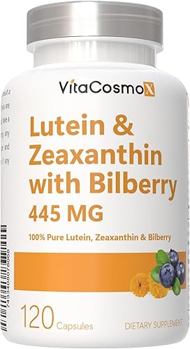 Luteína con zeaxantina, cápsulas veganas, 120 unidades, 40 mg de luteína + 4 mg de zeaxantina por porción, sin OMG, sin gluten
