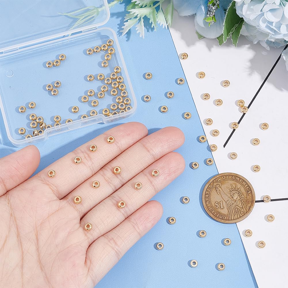 100 Pièces 6mm Baril Perles Grand Trou Entretoises Perles En