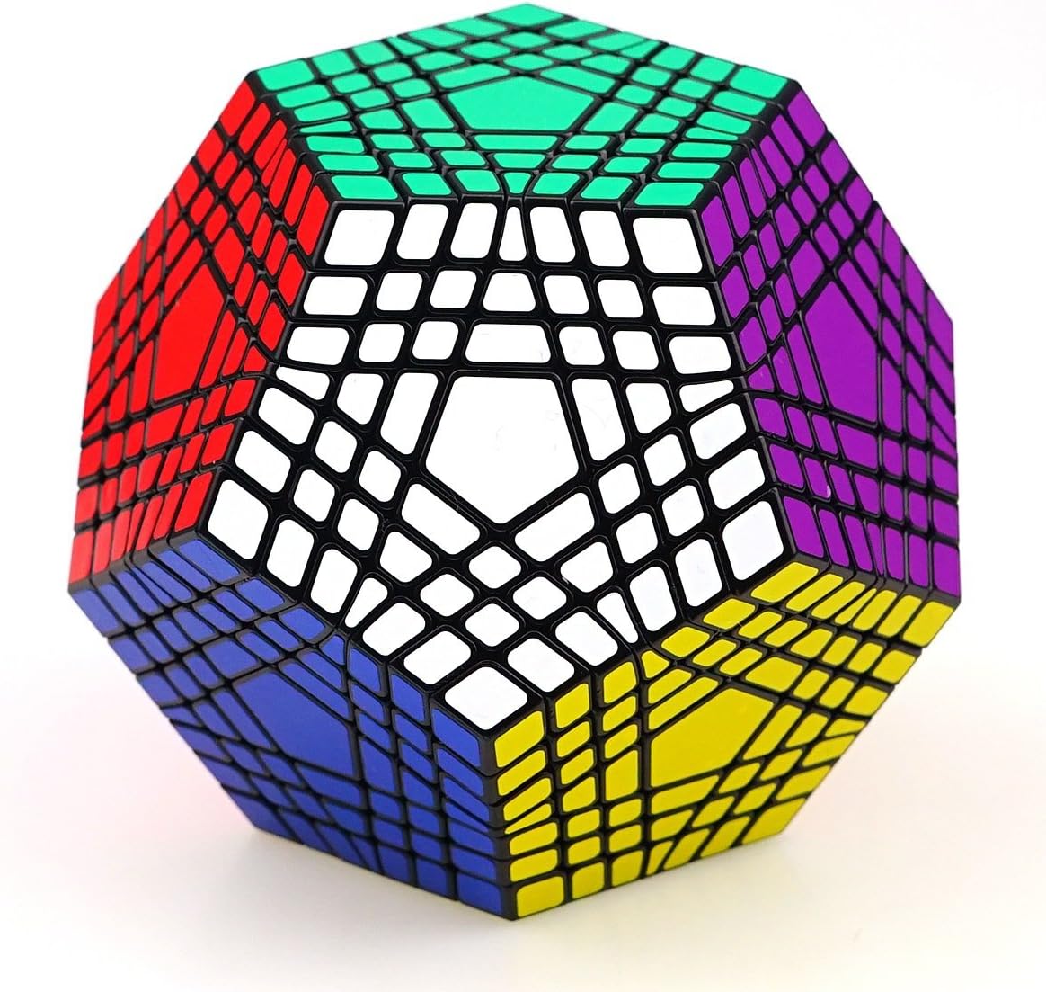 Oostifun 7x7x12 Megaminx Gigaminx 7 Layer dodecahedron Twelve faces magic puzzles cubes Puzzle Cube + One Cube Stand (Black)