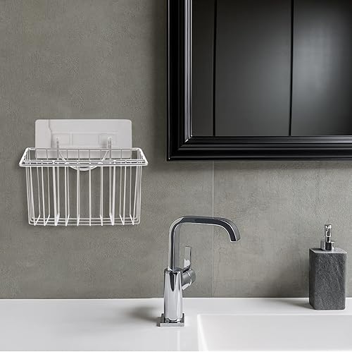 Miniatura 4 de Cabilock 2 unidades organizador de fregadero de cocina accesorios para colgar en la cocina soporte de succión para esponjas de acero inoxidable plata