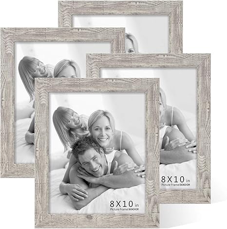 Amazon Com Picture Frames 8x10 Set Of 4 Pack Rustic Distressed Farmhouse Frame Photo Frame With Glass Cover Ready To Hang Or Stand Home Kitchen Amazon Com Picture Frames 8x10 Set Of 4 Pack Rustic Distressed Farmhouse Frame Photo Frame With Glass Cover Ready To Hang Or Stand Home Kitchen