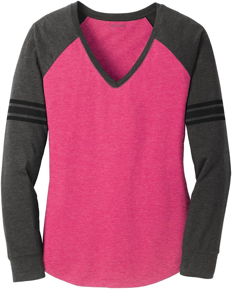 Joe's USA Ladies Game Day Long Sleeve V-Neck Tee Sizes XS-4XL