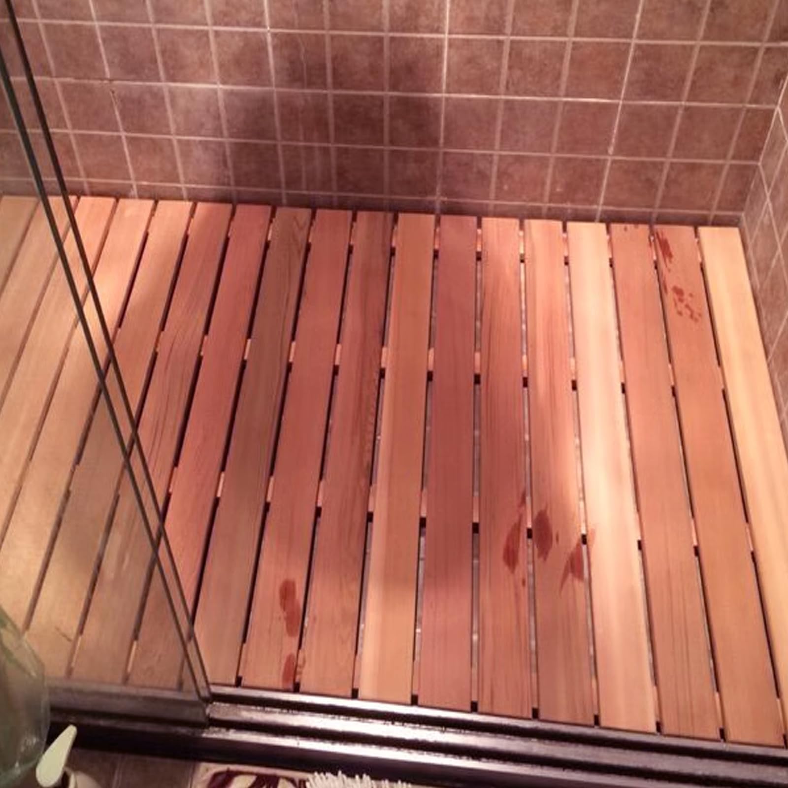 Mehrzweck-Badematten für Badezimmer, anpassbare Bambus-Badematte, rutschfeste Badematte aus Holz, rechteckige Duschmatte aus natürlichem Holz, Badewannenmatten, Küchenmatte, mit rutschfesten