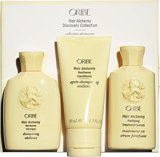Oribe Hair Alchemy Travel Set - Strengthening Shampoo, Conditioner & Serum | Prevents Hair Fall & Breakage - Strengthens & Hydrates Weak, Fragile Hair - Enhances Softness - 450°F Heat Protection