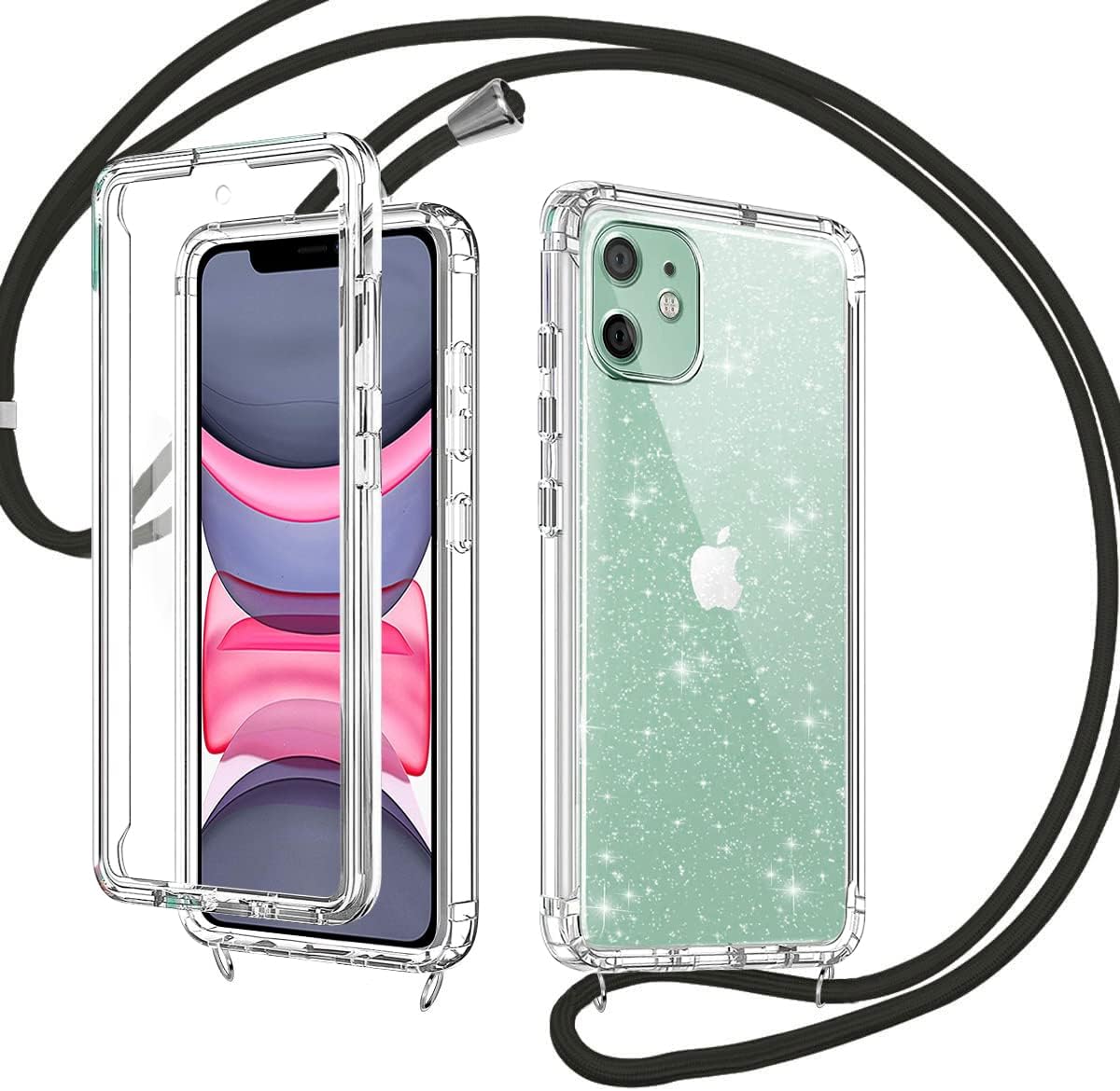 Custodia Con Catena Per IPhone 14 Nera