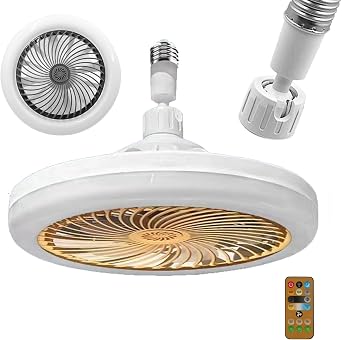 20.5W Gold Ceiling Fan with Remote Control & Lights 28cm LED Fan Light Adjustable 3 Color Temperatures Fragrance Diffuser Universal Rotation for Home & Office
