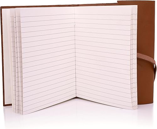 Miniatura 3 de Ideas para regalos de cumpleaños, diario de cuero, cuaderno de escritura, diario de viaje personal forrado sin forro, cuaderno de bocetos de papel