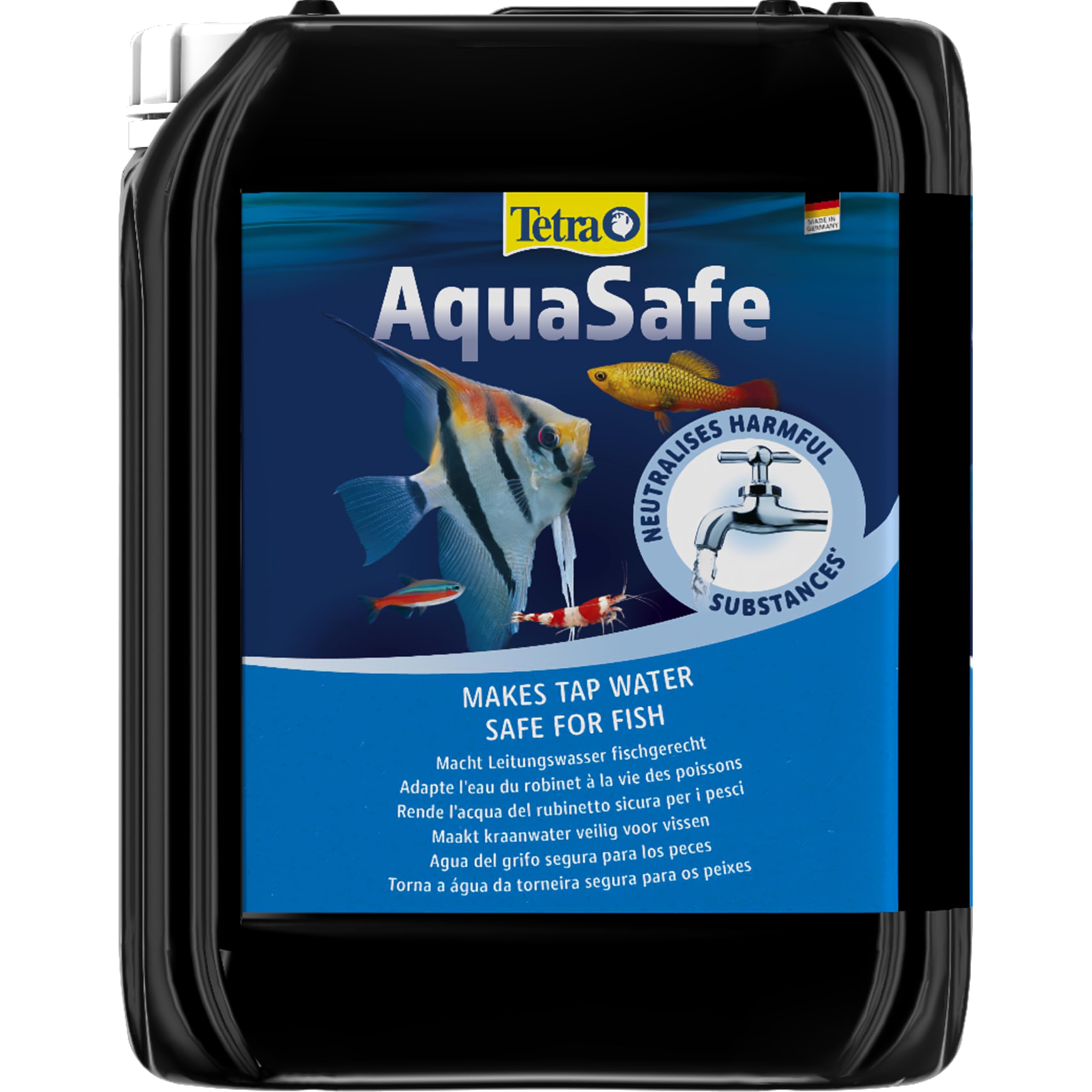 Tetra Aquasafe 5l 5 Litre Fish Tank Tap Safe Water Conditioner Declorinator