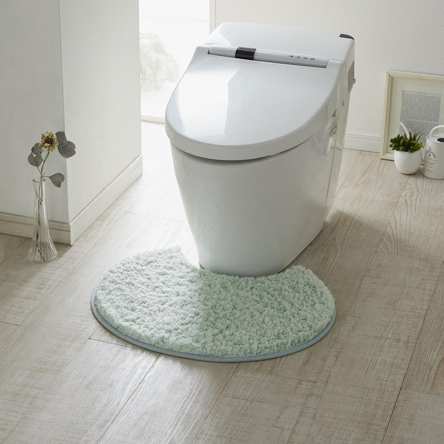 Amazon｜[ベルメゾン] トイレマット 洗える マット ミント ミニ(円形