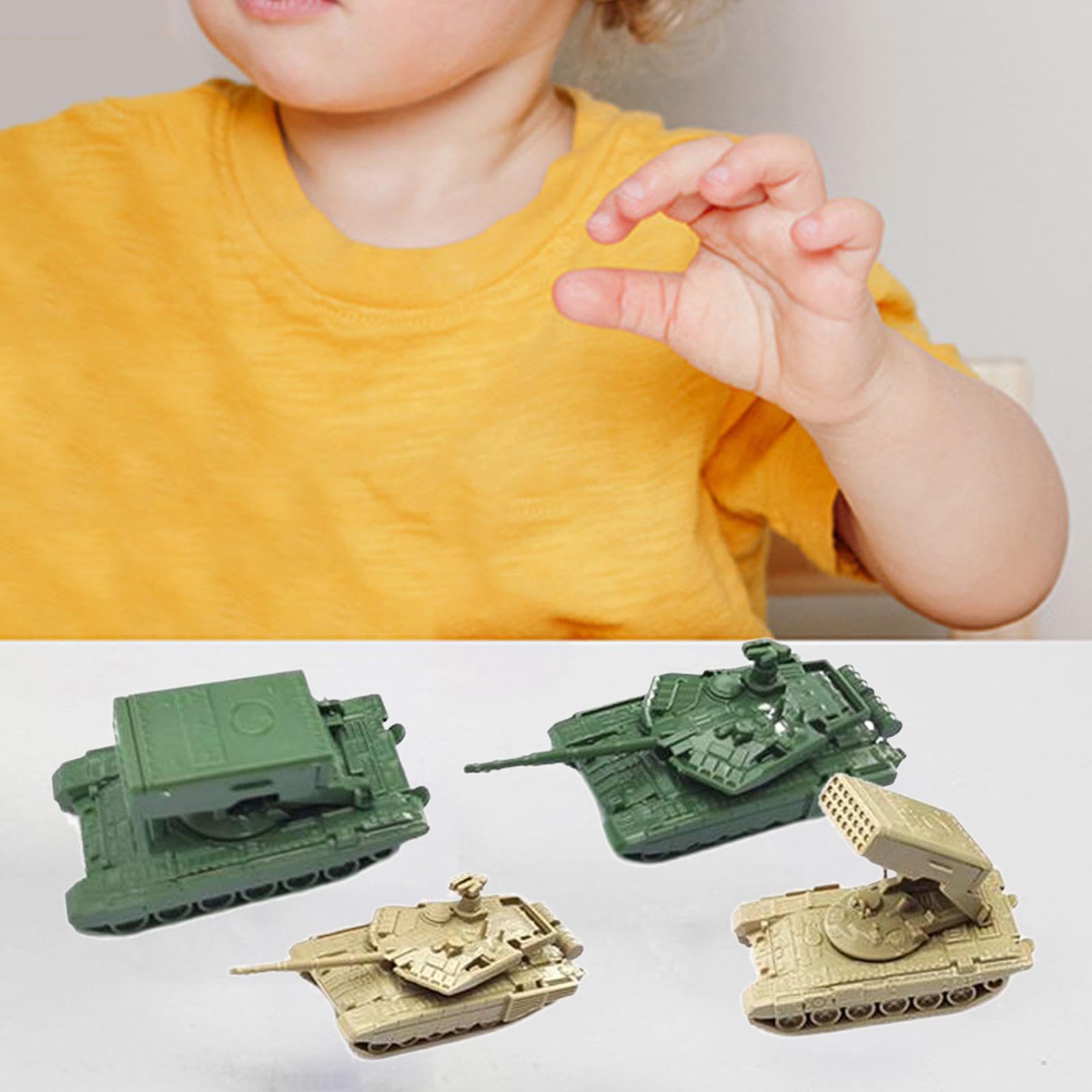 Amazon | EHJRE 4x 1:144 スケール戦車複数ロケットランチャーモデル