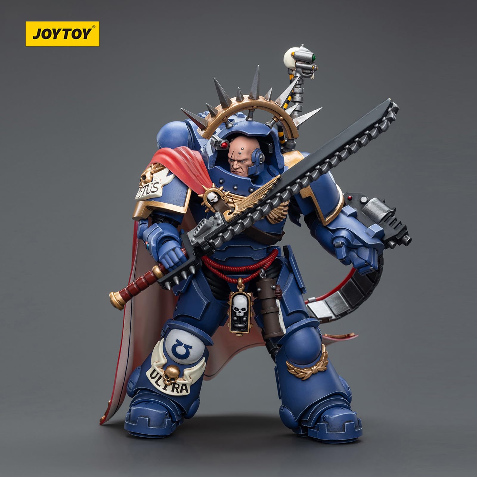 JOYTOY JT7745 40K 1/18 Action Figur Spielzeug, Ultramarines Captain in Gravis Armour, 4-Zoll Modell Set, Geschenk für Action Figur Enthusiasten und Sammler (MSS-7745)