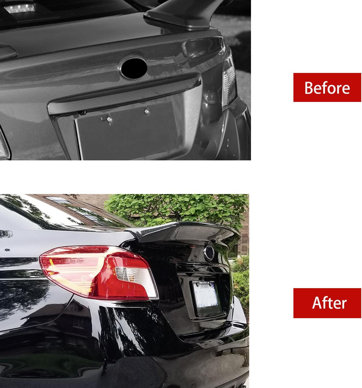 Hyorabyn Rear Trunk Spoiler Lip For Subaru WRX STI/Impreza WRX 2015-2021 - ABS Carbon Fiber Style, 3M Tape Install - View #8