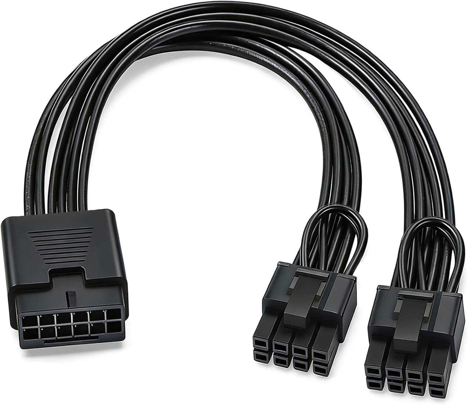COMeap 12VHPWR Cable Extension, 16 Pin Female to Dual 8 Pin(6+2) Male PCIe Conversion GPU Power Cable for Power Supply with 12+4pin 12VHPWR Port 7 in(18cm)