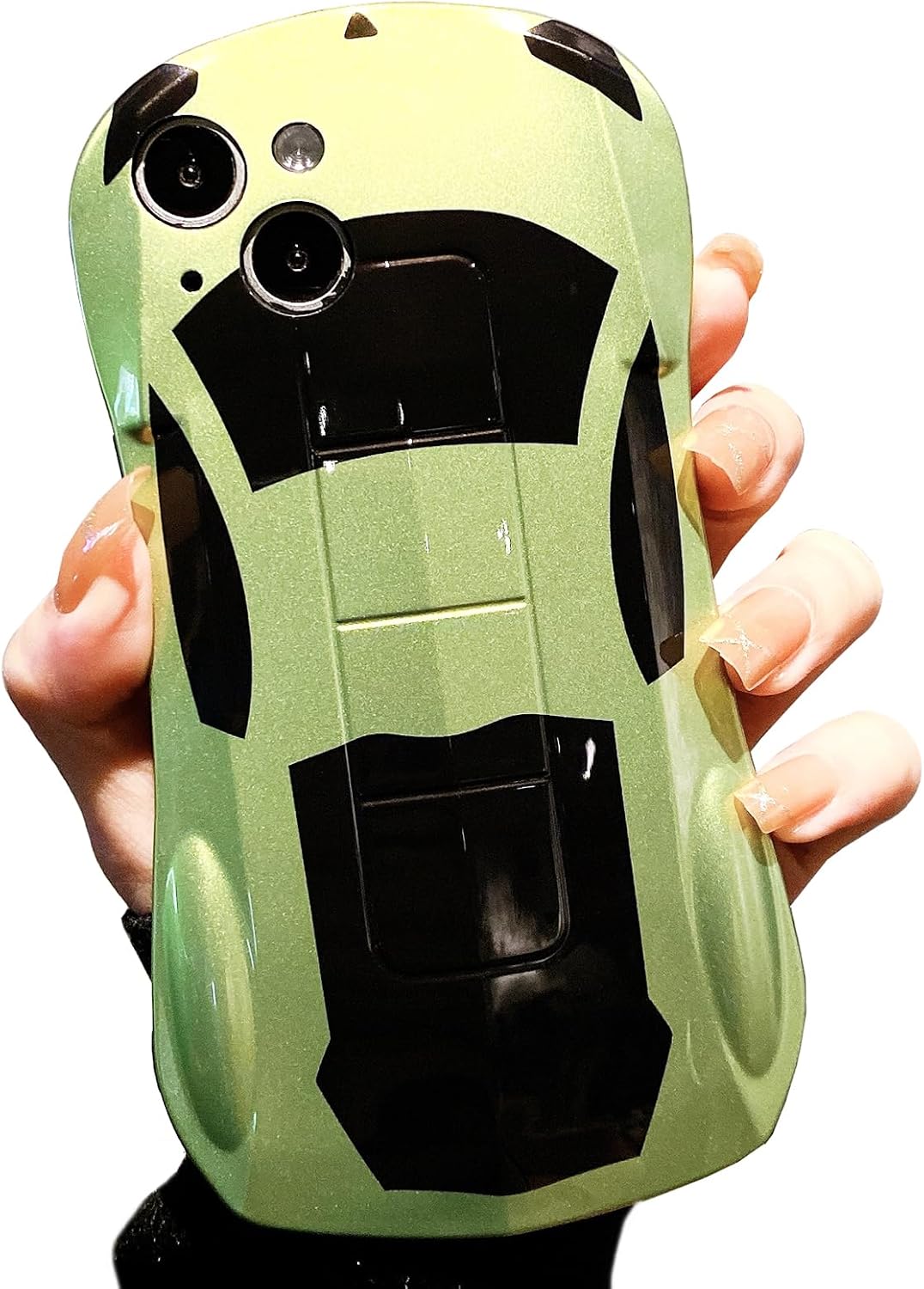 Phone Cases for iPhone 17 Pro Max Case for Men Boys, Cool Phone Case 3D Cartoon Car Shape TPU Soft Bumper Case Compatible with iPhone 17 Pro Max for Women Girls（Green）