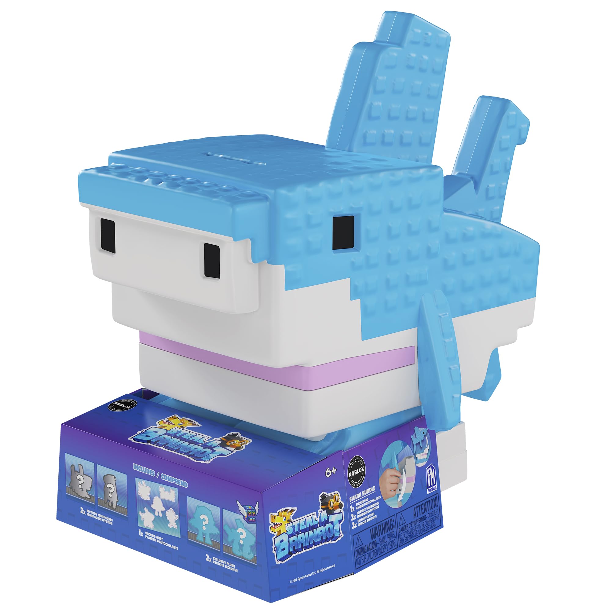Steal A Brainrot - Tralalero Tralala Collector Bundle - Includes 2 Plush, 2 Figures & Chase DLC Redeemable on Roblox - Officially Licensed by PhatMojo