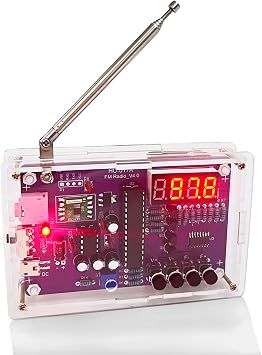 New FM Radio Soldering Kit, Portable Radio DIY Electronic Kit Powered by Batteries or USB, Practice Soldering Kit for Learning and Teaching