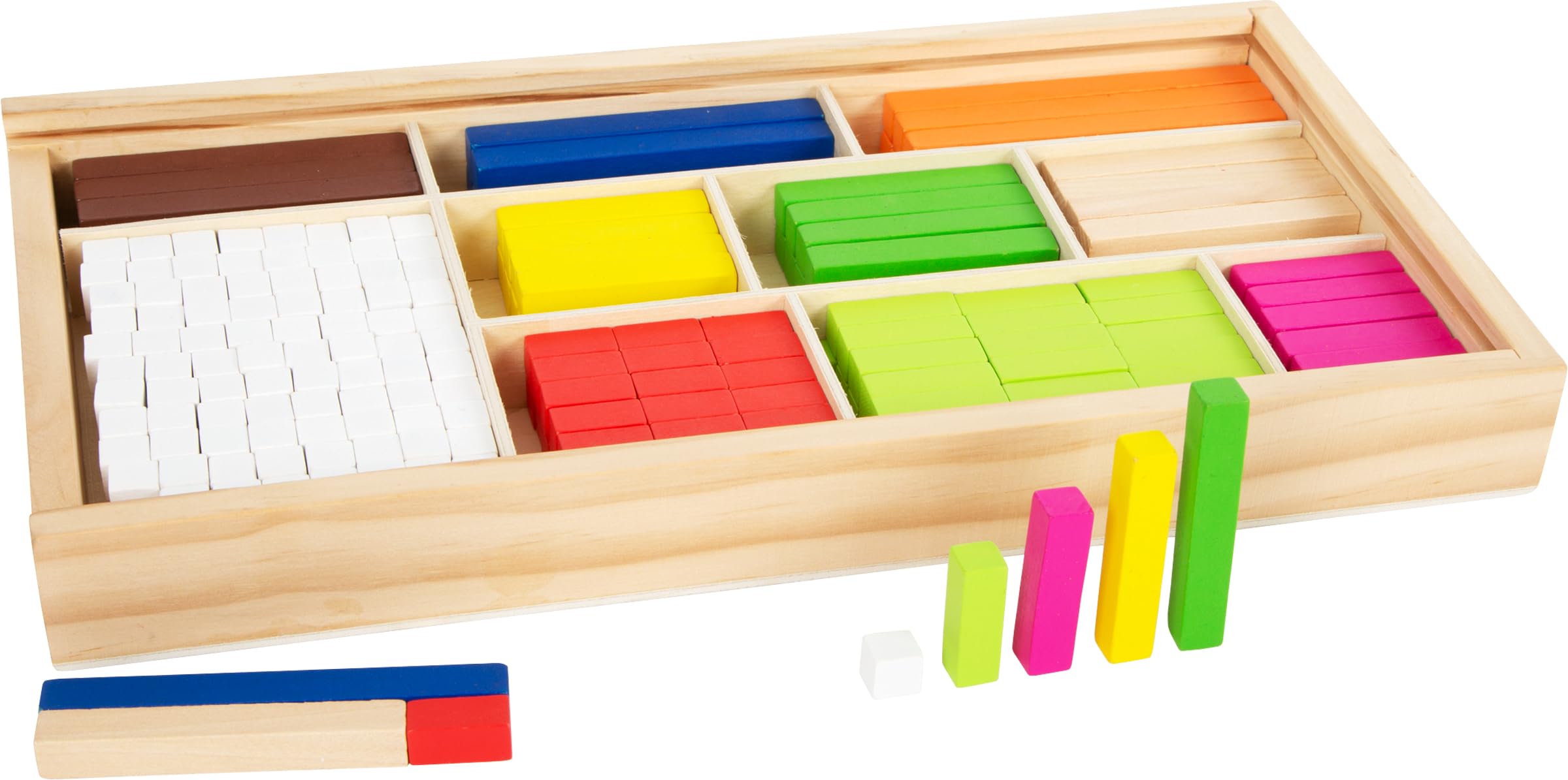 Tabellina Regoli Small Foot in Legno 300 Regoli Colorati per Imparare a Contare dai 5 Anni